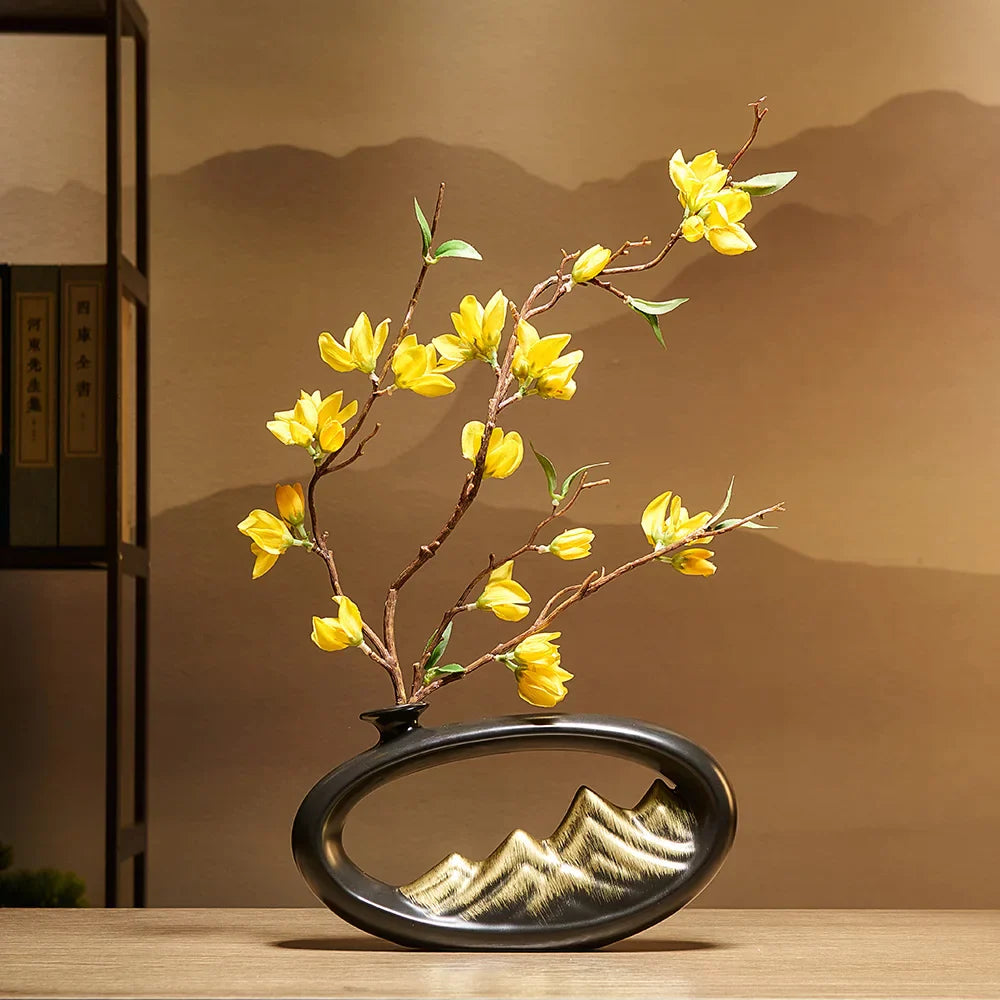 Creativity Japanese style wealth vase office Living room desktop decoration vases for home decor